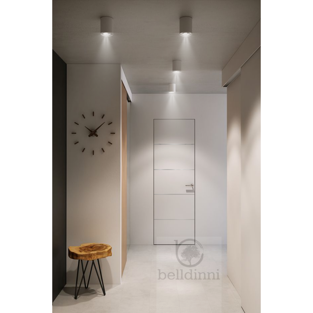 Belldinni Smart Pro 28 in. x 80 in. Right-Hand 4-Lite Frosted