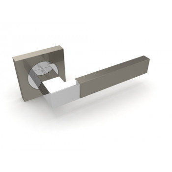 ETHNO KM SN/CP-3 SATIN NICKEL/POLISHED CHROME DOOR HANDLE FUARO